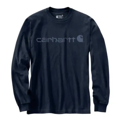 Carhartt Manga larga azul marino con logo de Dearborn
