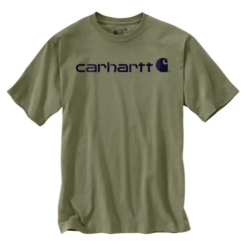Carhartt Camiseta con el logo de Dearborn, color verde oliva empolvado.