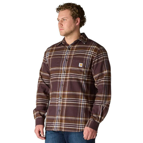 Carhartt Flannel Plaid Shirt Dark Sepia