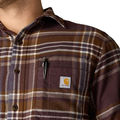 Carhartt Flannel Plaid Shirt Dark Sepia
