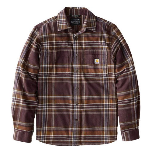 Carhartt Camisa de franela a cuadros color sepia oscuro