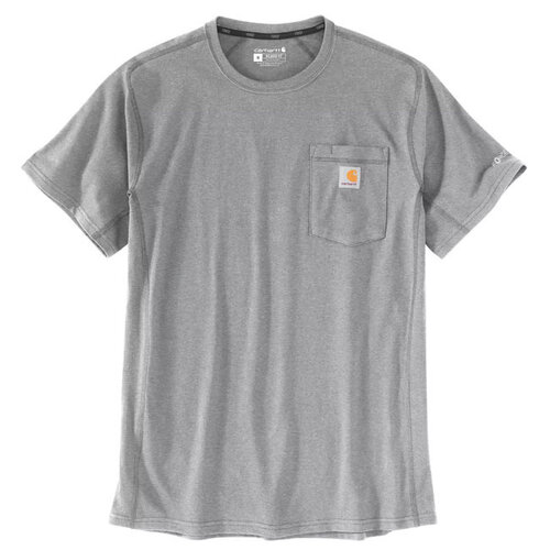 Carhartt Camiseta de manga corta Force Pocket, gris jaspeado