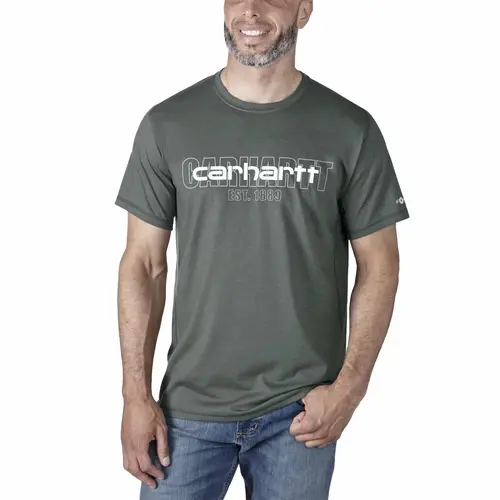 Carhartt T-shirt Force S/s Logo Graphic Carbon Heather