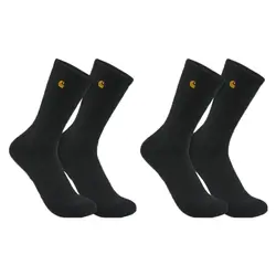 Chaussettes Force™ mi-lourdes, lot de 2, noires