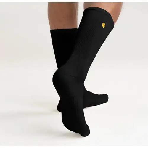 Carhartt Calcetines Force™ Midweight Crew, paquete de 2, color negro.