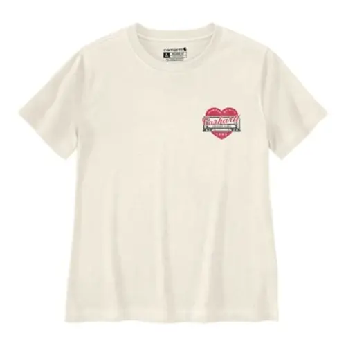 Carhartt Camiseta femenina Irvine Heart color blanco hueso