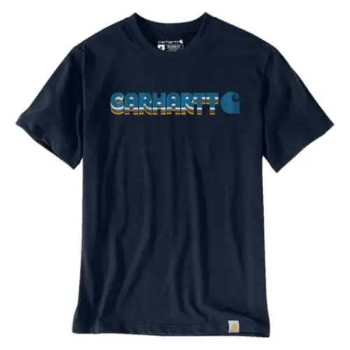 Carhartt Irvine Layered Logo T-Shirt Marineblau