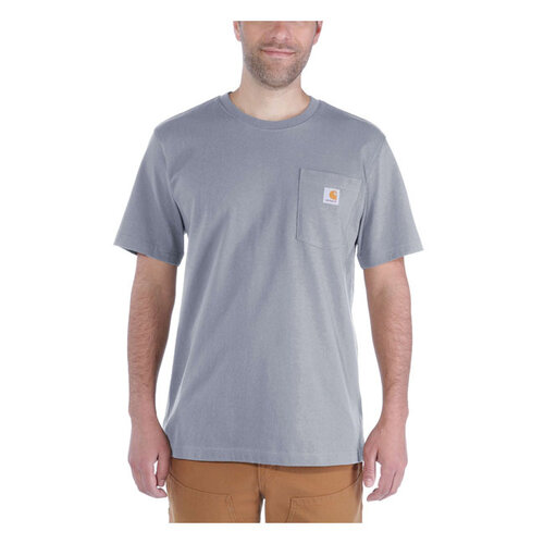 Carhartt Camiseta con bolsillo K87, gris jaspeado