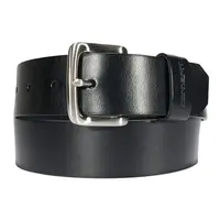 Leather Classic Buckle Belt Black