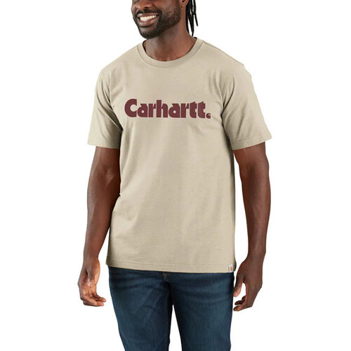 Carhartt T-shirt con logo e grafica, latte d'avena