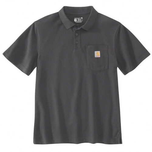 Carhartt Mittelschweres Kurzarm-Polohemd in Carbon Heather