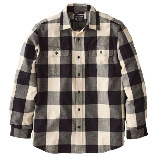 Carhartt Flanellhemd mit Karomuster, Hafermilch