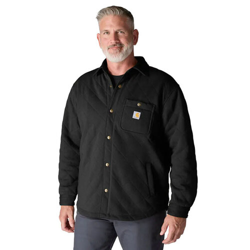 Carhartt Gestepptes Hemd mit Druckknopfleiste, Schwarz