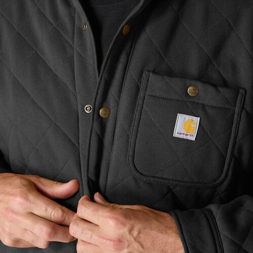 Carhartt Gestepptes Hemd mit Druckknopfleiste, Schwarz