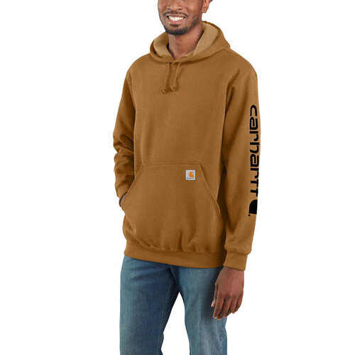 Carhartt Felpa con cappuccio Carhartt® marrone con logo sulla manica