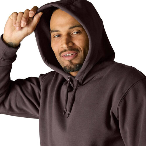 Carhartt Ärmellogo-Hoodie Dunkelsepia