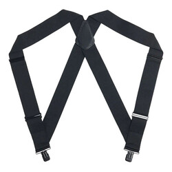 Side Clip Elastic Suspenders Black