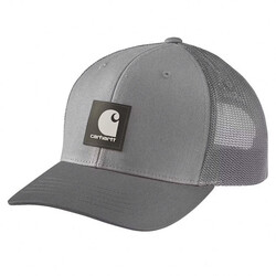 Cappellino con logo in rete twill, colore asfalto.