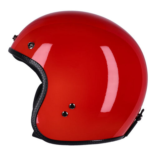 Roeg Casco jet aperto rosso fiammante lucido con visiera removibile