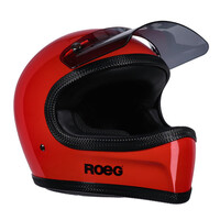 Casco integral Peruna 2.0 rojo intenso con calota de fibra de vidrio RQ LIGHT y forro EPS de densidad múltiple.