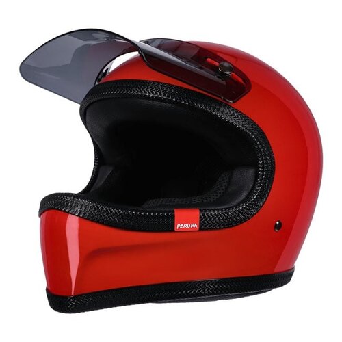 Roeg Peruna 2.0 Full-Face Helmet Flaming Red with RQ LIGHT Fiberglass Shell and Multi-Density EPS Liner