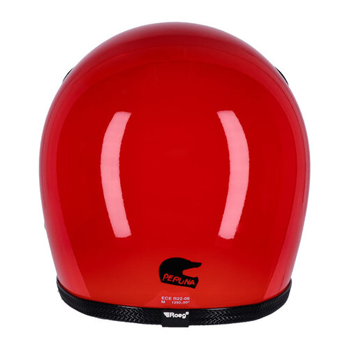 Roeg Casque intégral Peruna 2.0 Rouge Flamme avec coque en fibre de verre RQ LIGHT et doublure EPS multi-densité