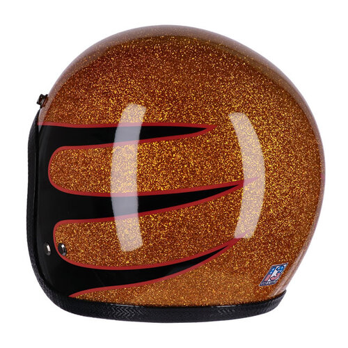 13½ Skull Bucket Helm Superior Metal Flake met ECE 22.06-certificering