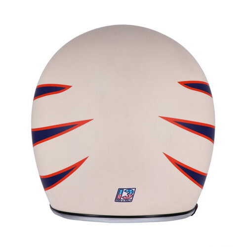 13½ Skull Bucket Helmet Superior Vintage White with ECE 22.06 Certification