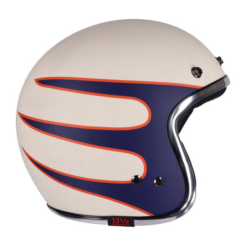 13½ Skull Bucket Helmet Superior Vintage White with ECE 22.06 Certification