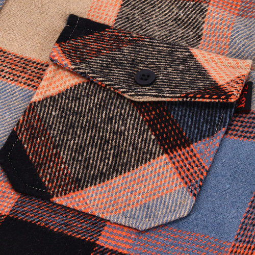 13½ Steel Flannel Shirt in Oxblood - Heavyweight Cotton Construction