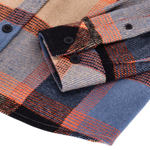 13½ Steel Flannel Shirt in Oxblood - Heavyweight Cotton Construction