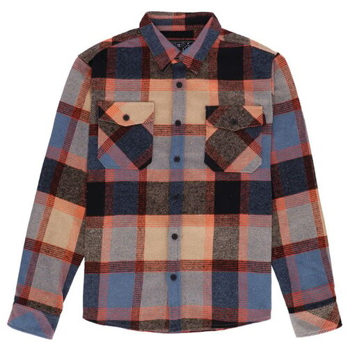 13½ Steel Flannel Shirt in Oxblood - Heavyweight Cotton Construction