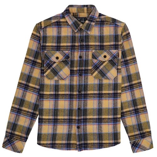 13½ Steel Flannel Shirt in Yellow - Durable Heavyweight Cotton