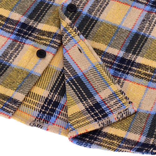 13½ Steel Flannel Shirt in Yellow - Durable Heavyweight Cotton
