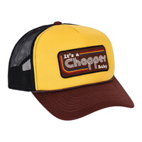 Chopper Baby Trucker Pet in Bruin/Geel Mesh Back