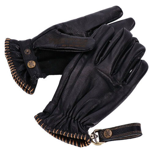 13½ Loud Ride Gloves Black - Full Grain Cowhide, CE Approved