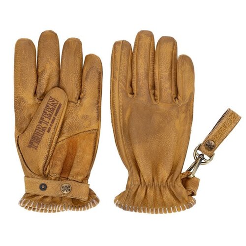 13½ Gants Loud Ride jaunes - Cuir de vachette pleine fleur, homologués CE