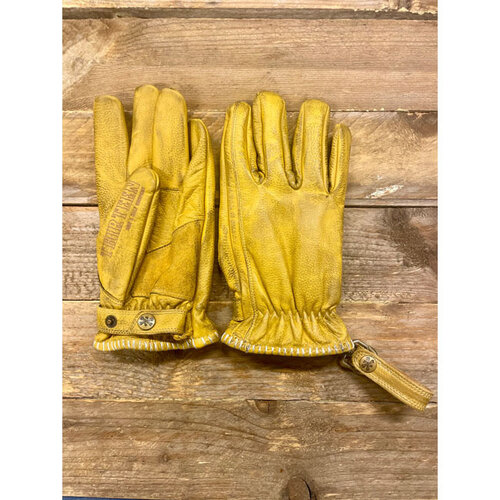 13½ Loud Ride Gloves in Yellow - Full Grain Cowhide, CE Approved