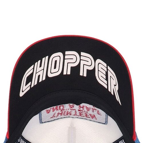 13½ Gorra de camionero Outlaw Club con parte trasera de malla y visera precurvada.