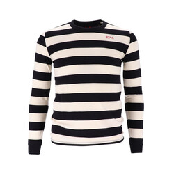 T-shirt a maniche lunghe bianca/nera