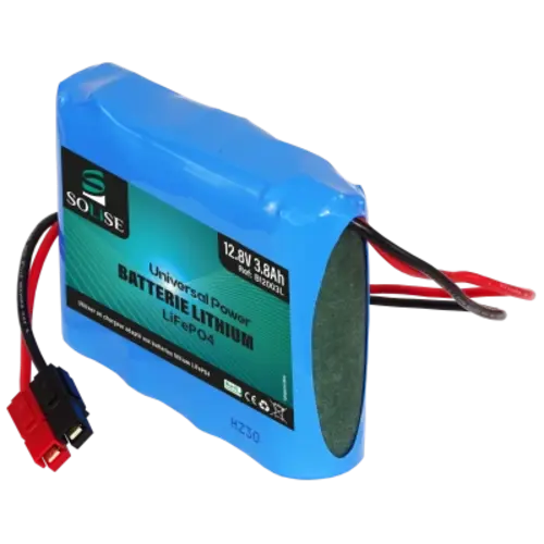 Solise Module de batterie au lithium 12 V 3,8 Ah