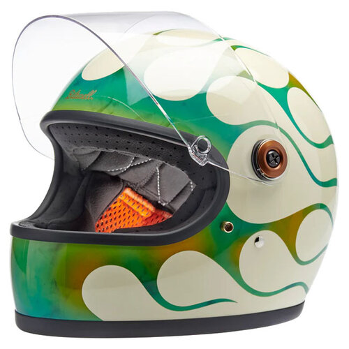 Biltwell Gringo S x Born Free Collab Helm - Schlanke ABS-Schale, CE-zertifiziertes Anti-Kratzer-Visier