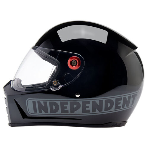 Biltwell Lane Splitter Independent Collab Helmet - ECE 06 & DOT Approved, Rugged ABS Shell, Special Edition with Indy Graphics