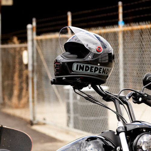 Biltwell Lane Splitter Independent Collab Helmet - ECE 06 & DOT Approved, Rugged ABS Shell, Special Edition with Indy Graphics
