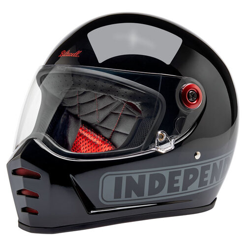 Biltwell Lane Splitter Independent Collab Helm - ECE 06 & DOT Goedgekeurd, Robuuste ABS Schaal, Speciale Editie met Indy Graphics