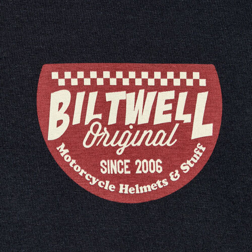 Biltwell Left Turn Langarm T-Shirt Schwarz - 100% Baumwolle, Regular Fit