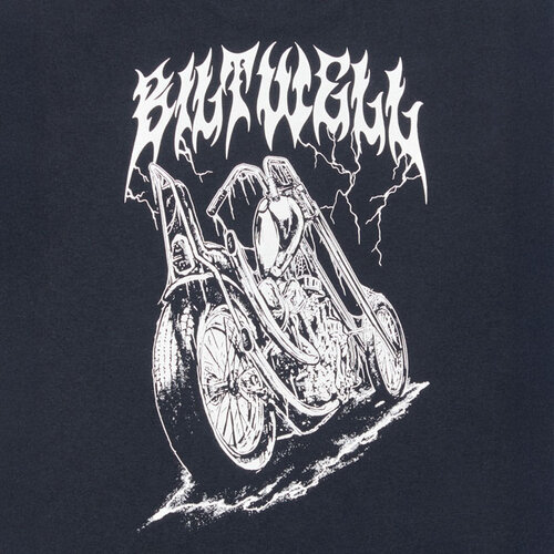 Biltwell T-Shirt Metal Nera - 100% Cotone Pre-ritirato, Fit Regolare