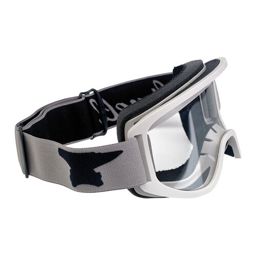 Biltwell Moto 2.0 Script Goggles Titanium mit Anti-Fog Linse