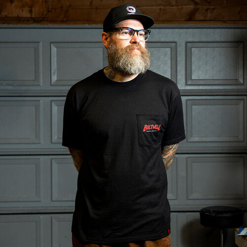 Biltwell Motorsickle T-Shirt Schwarz - 100% Vorbehandelte Baumwolle, Vintage Illustrationsdesign