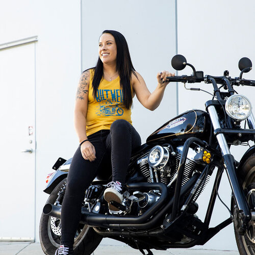 Biltwell Biltwell Oops Top Sin Mangas Mujer - 3.5 oz. 65/35 Poliéster/Algodón Peinado